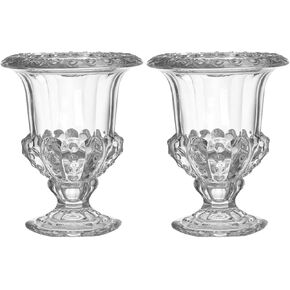 Glass Votive Holder 2 Pcs Glass Vase Ceramic Decor Tabletop Plant Stand Floor Vases Clear Vase for Flowers Home Ornament Transparent Household Flower Planter Air