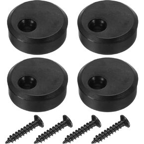 uxcell 4pcs Anti-Jump Disk Block, Sliding Barn Door Hardware Anti-Skip Pads Anti-Derailment Tools Anti-Off Parts for Sliding Barn Wood Door, Black