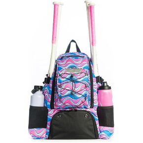 Softball bag with Separate Cleat Compartment - Durable Baseball Equipment Bag with Fence Hook - Trendy Softball Backpack - Softball and Baseball Bat Bag - Adult Softball and Baseball Bag