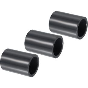 PATIKIL UPVC Pipe Fitting 3/4" Socket Schedule 80, 5 Pack Straight Coupling Adapter Connector, Gray