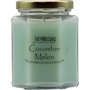 Just Makes Scents Cucumber Melon Scented Blended Soy Candle,Green