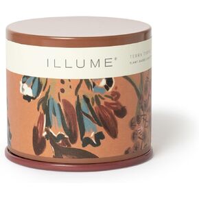 ILLUME شمعة معطرة بشكل جميل من تيرا تاباك فانيتي تين، 7.62 سم ​​طول × 5.08 سم عرض × 2.54 سم ارتفاع