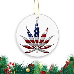 Double Sided Ceramic Ornament Xmas Tree Christmas Decor 3 inch，Salem Massachusetts