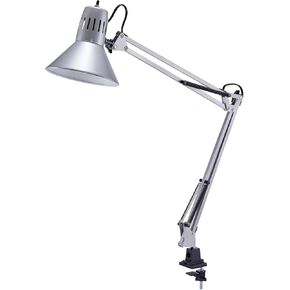 Bostitch Office VLF100 LED Swing Arm Desk Lamp with Clamp Mount, 36" Reach, Includes LED Bulb,Black