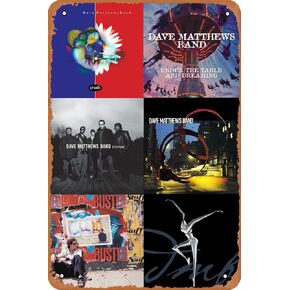 Clilsiatm Dave Matthews Band Poster Vintage Metal Tin Sign Gift Home Bedroom Bar Retro Cafe Decor 8x12 Inch