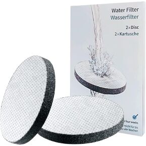 Micro Disc Water Filter Discs for Brita Fill and Go Water Filter Bottles Carafes, Reduce Chlorine, Microparticles and Other Impurities (Pack of 4)