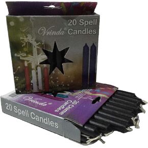 Set of 20 Black Mini Ritual Chime/Altar/Spell Candles