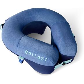 Ballast Travel Pillow PRO - Neck Pillow for Airplane, Beach Pillow, Enjoy Comfort Wherever You Go (Moonlight Grey)