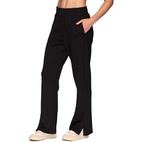RBX Active Women's Sweatpants Lightweight Scuba Fabric Wide Leg Pants with Pockets, Yoga Pants with Bungee Cord Waistband