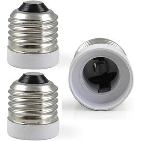 TWDRTDD FINELED 3PACK E26 E27 to E17 Socket Adapter,Medium Screw to Intermediate base E17 Light Bulb Socket Adapter Converter Reducer (3PACK)