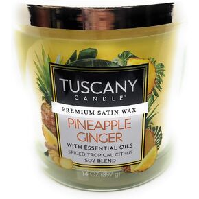 Tuscany Candle Pineapple Ginger Premium Satin Wax Scented Candle