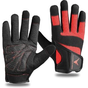 Series-4 Men’s Full Finger Double Stitched Weightlifting Gloves, Breathable Anti Slip Padded Palm Protection, Military Grade Velcro, with Touchscreen Capability