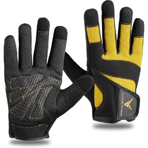 قفازات رفع الأثقال للرجال من السلسلة 4 بأصابع كاملة ومزدوجة الخياطة، حماية مبطنة لراحة اليد قابلة للتنفس ومضادة للانزلاق، شريط فيلكرو من الدرجة العسكرية، مع إمكانية شاشة اللمس in Kuwait