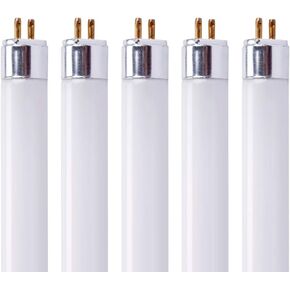 F54T5/865/HO Fluorescent Tube Light Bulb, 46 Inch, 54W, 6500K Daylight, 4200 Lumens, High Output, G5 Bi-Pin Base, 4FT T5 Grow Light Bulbs - 5 Pack