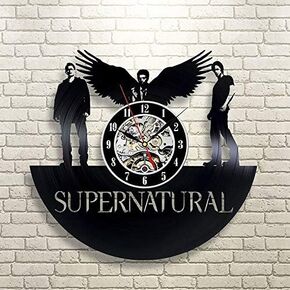 Supernatural Gift Wall Clock Vinyl Record Art Decor Vintage LED