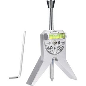 Pipe Center Finder, Pipe Fitting Tools Measure Pipe Diameter Over 0.5in and up Pipe Marker Centering Tool Centering Head with 4in Y-Type Base and Adjustable Dial Bubble Protractor