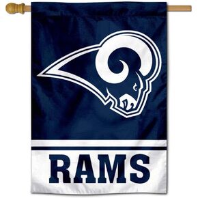 WinCraft LA Rams White Horns Two Sided House Flag