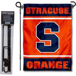 College Flags & Banners Co. Syracuse Orange Garden Flag with Stand Holder