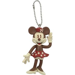 Disney Retro Minnie Mouse Bendable Key Chain (Brown) Key Accessory, Multicolor, 3"