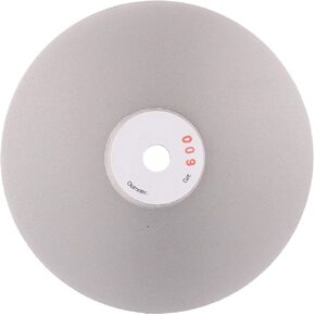 Drilax 6 inch Grit 600 Professional Quality High Density Diamond Coated Flat Lap Lapping Lapidary Wheel Disc Glass Jewelry Polishing Tool Grinding Sharpening Metal Back 1/2 Arbor (Grit600)