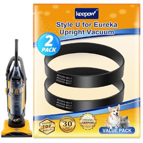 KEEPOW Style U Belts for Eureka Airspeed Upright Vacuum AS1000A, AS1001A, AS2000A, Replace Part 61120 61120A,61120B, 61120C, 61120D, 61120F, 61120G (3 Pack)