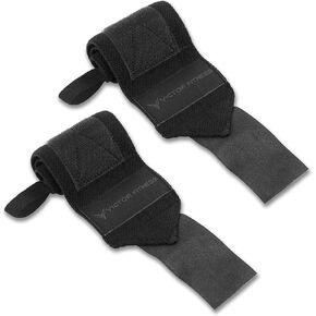 18" Powerlifting Wrist Wraps with Thumb Loops - Perfect for Weightlifting, Strength Training, Bodybuilding
