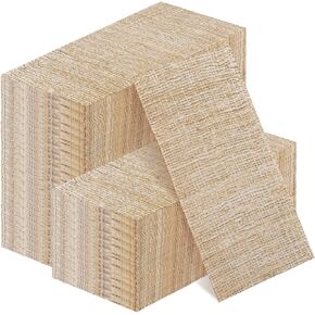 100 Pack 2 Ply Burlap Paper Napkins Disposable Dinner Napkin Rustic Natural Brown Hand Napkin Towel for Vintage Country Tan Picnic Bathroom Farmhouse Kitchen Wedding Birthday Party, 15.75 x 12.99 Inch