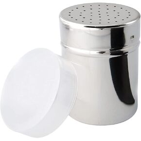 CUISINOX Small Spice and Salt Shaker Stainless Steel Dredges, Large Hole Lid