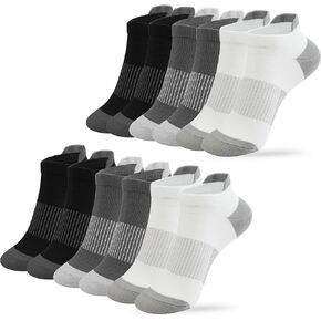 Ankle Compression Socks for Women Athletic Running Socks Cushioned No Show Low Cut Socks with Arch Support 6 Pairs