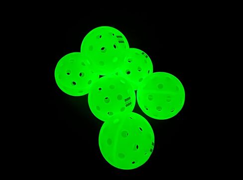 Glow in The Dark Outdoor-Pickleballs, Luminescent, 6 Pack Pickleballs, USAPA Standard in Saudi Arabia