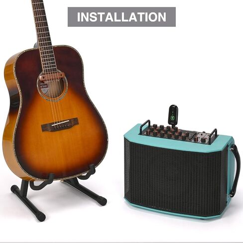 Acoustic Guitar Pickup Rechargable Active Soundhole Guitar Pickup Adjustable Pickup for Guitar Magnetic Coil Build-in Volume Control Guitar Microphone Acoustic Pickup(Wood Grain) in Saudi Arabia