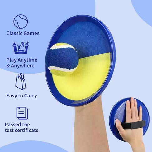 Outside Toys for Kids Ages 4-8 - Toss and Catch Ball Set, Kids Outdoor Games Ball Games for Kids with 4 Paddles and 4 Balls Toys for 3 4 5 6 7 8 9 10 Years Old Boys Girl Kids Birthday in Saudi Arabia