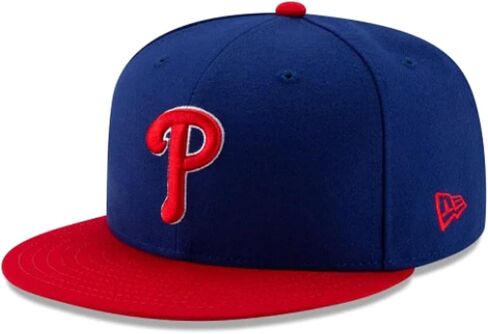 قبعة New Era 59FIFTY Phillies Alternate Fitted Hat 70469955 (7 1/4-7.25) أزرق ملكي/أحمر in Saudi Arabia