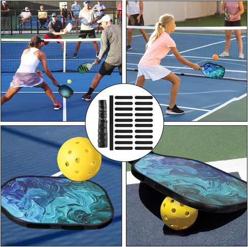20 قطعة من شريط الرصاص من Pickleball مع عصابة رأس لاصقة من Pickleball وشريط مرجح من أجل حماية حافة المجداف لزيادة الطاقة وسرعة التأرجح (أسود) in Kuwait