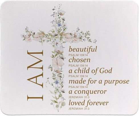 Bible Verse Mouse Pad, Christian Mouse Pad for Women, Funny Computer Office Mousepad for Laptop Desk, Square Mouse Pad 9.5x7.9 Inch in Saudi Arabia