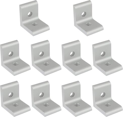10 Packs 1010 Series Aluminum 2 Hole Inside Corner Bracket, Aluminum Extrusion Brackets, L Bracket Connector for Extruded Aluminum Extrusion in Kuwait