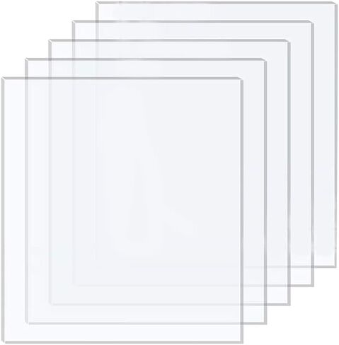 DARENYI 10 Pcs Clear Acrylic Sheet Plexiglass Clear Plastic Sheet 1mm Transparent Acrylic for Drawing, Printing, Craft DIY, Picture Frame etc(18 x 13cm) in Saudi Arabia