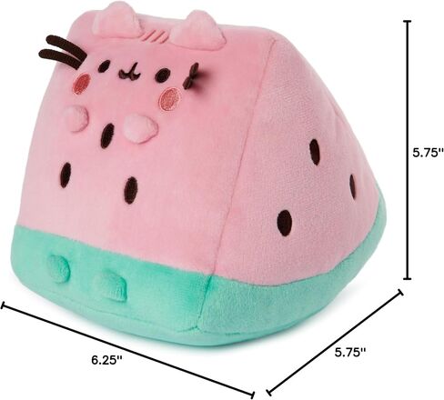 GUND Pusheen Watermelon Plush, Cat Stuffed Animal for Ages 8 and Up, Pink/Green, 6" in Saudi Arabia