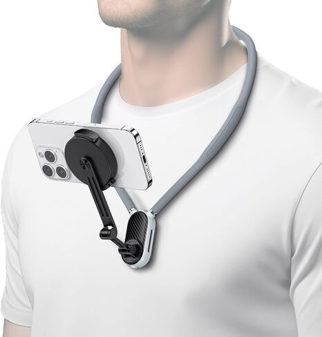 POV Neck Phone Holder for Recording, Neck Tripod for Phones Hands Free Cellphone Chest Mount Stand Compatible with iPhone Samsung Galaxy Motorola Pixel All Phones in Saudi Arabia