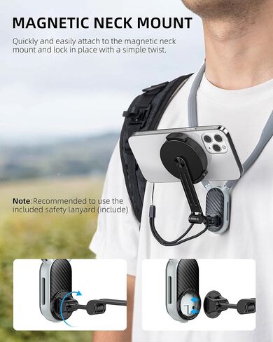 POV Neck Phone Holder for Recording, Neck Tripod for Phones Hands Free Cellphone Chest Mount Stand Compatible with iPhone Samsung Galaxy Motorola Pixel All Phones in Saudi Arabia