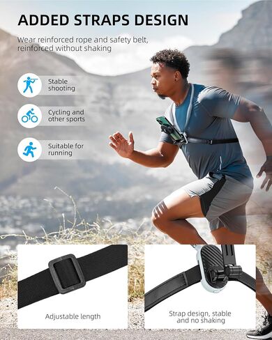 POV Neck Phone Holder for Recording, Neck Tripod for Phones Hands Free Cellphone Chest Mount Stand Compatible with iPhone Samsung Galaxy Motorola Pixel All Phones in Saudi Arabia