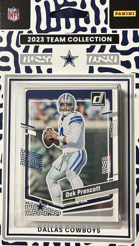دالاس كاوبويز 2023 Donruss HUGE Factory مختومة 17 بطاقة فريق مع داك بريسكوت وميكا بارسونز بالإضافة إلى 4 بطاقات مبتدئة مصنفة بما في ذلك Deuce Vaughn وLuke Schoonmaker in Saudi Arabia