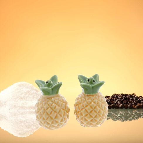 Pineapple Salt and Pepper Shakers Tropical Fruit Shaped Kitchen Decor, Seasoning Holder, 2 1/2 Inches in Saudi Arabia