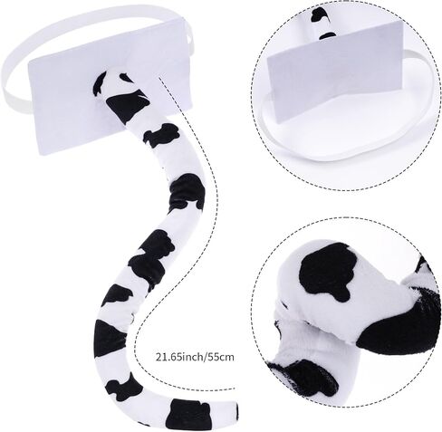 3 Pieces Dog Costume Set Dog Ears Headband Bow tie and Tail Animal Costume Accessories for Kids Adults Halloween Dress Up Party in Saudi Arabia
