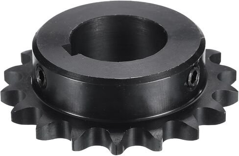 uxcell #40 Chain Roller Sprocket B Type, 1-1/4" Bore 18 Tooth Single Strand Chain Sprocket, Carbon Steel, Keyway with Set Screws in Saudi Arabia