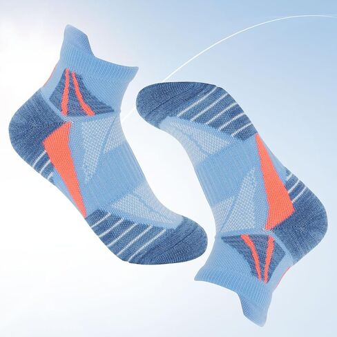 Dohia Womens Ankle Socks Athletic Cushioned Anti-blister Low Cut Comfort Breathable Performance Athletic Socks D3-NSDW in Kuwait