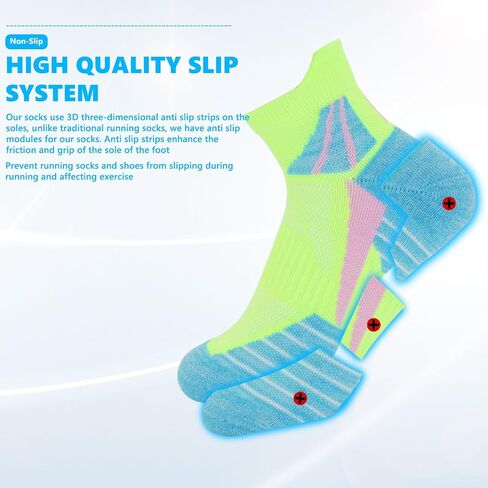 Dohia Womens Ankle Socks Athletic Cushioned Anti-blister Low Cut Comfort Breathable Performance Athletic Socks D3-NSDW in Kuwait