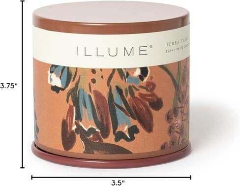 ILLUME شمعة معطرة بشكل جميل من تيرا تاباك فانيتي تين، 7.62 سم ​​طول × 5.08 سم عرض × 2.54 سم ارتفاع in Saudi Arabia