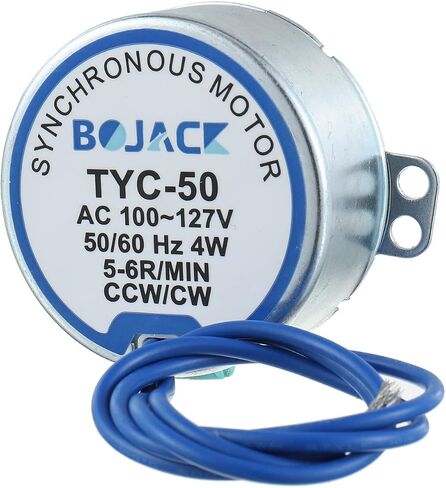 BOJACK 2PCS Synchronous Motor AC100~127V Volt 50/60HZ 4W 5-6RPM/MIN CW/CCW Turntable Motor for Electric, Crafts Tumbler, Model or Cup Turner Motor in Kuwait