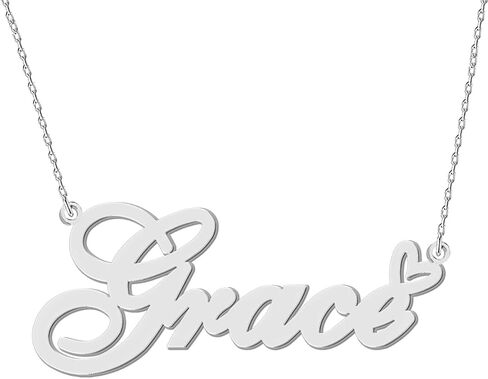 Personalized Name Necklace Engraved Any Name Plate Necklace Minimalist Jewelry Gift for Her in Saudi Arabia